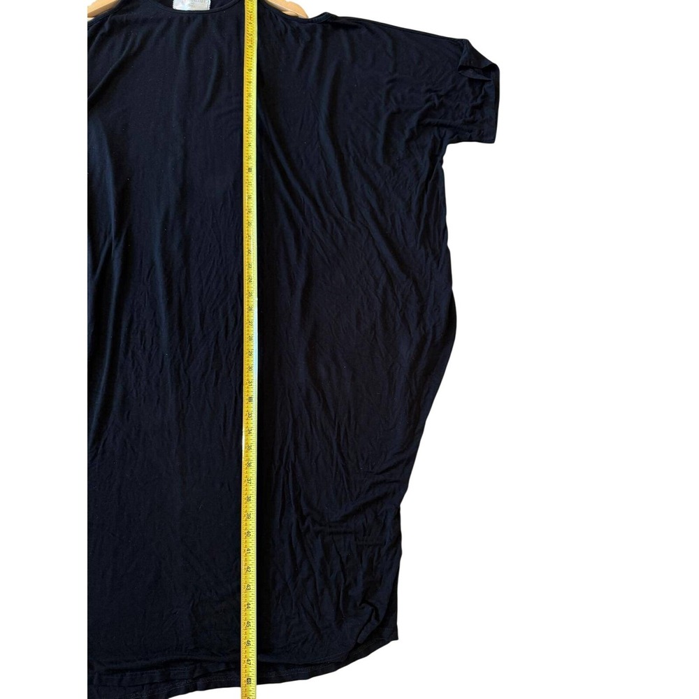 Verandah by Vina Womens Black Cold Shoulder Oversized Midi Kaftan Dress Viscose - Picture 6 of 8